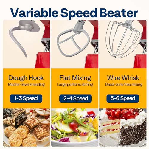 9-in-1 Stand Mixer with Fermentation & Timer, 7.5-Quart, Red (9-in-1 / Red)
