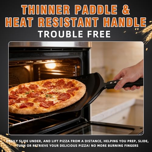 Perforated Pizza Peel 12 Inch Non (black-bm)