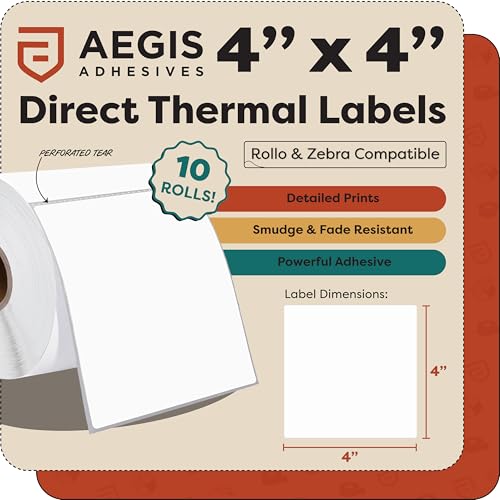 4" X 4” Direct Thermal Labels