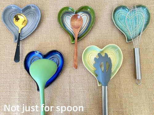 Ceramic Spoon Rest for Stove Top (Sapphire)