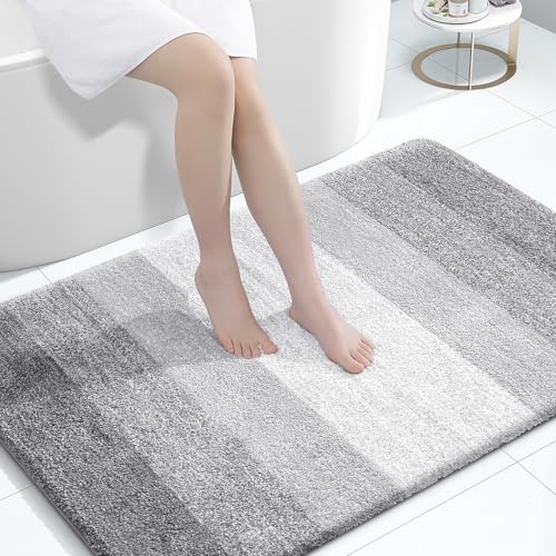 Large Bathroom Rugs 44x32 (44" X 32" / Light Grey)