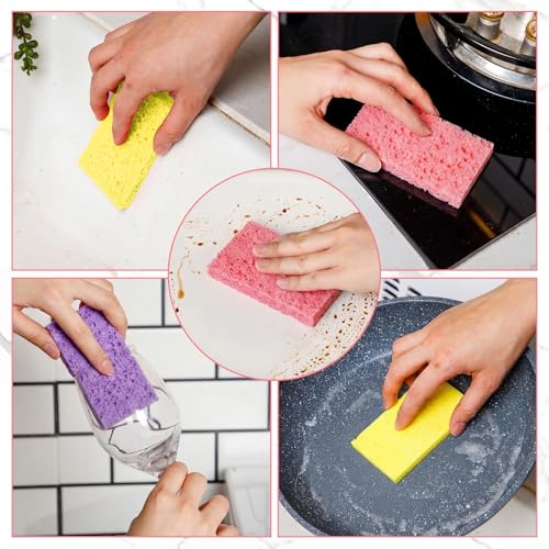 90 Pcs Sponges Bulk Sponges Kitchen Compressed Sponge (Dark Color)