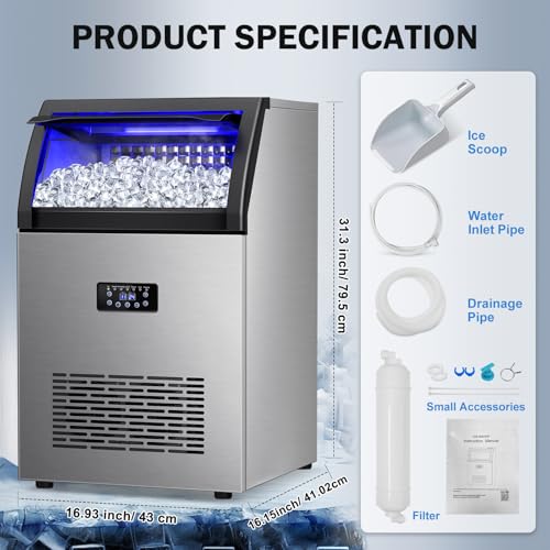Ice Maker Machine Commercial (150Lbs/24H-LMC55)