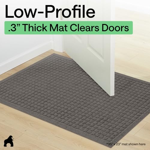 HydroABSORB Door Mat for Indoor Outdoor (Charcoal / 47" X 35")
