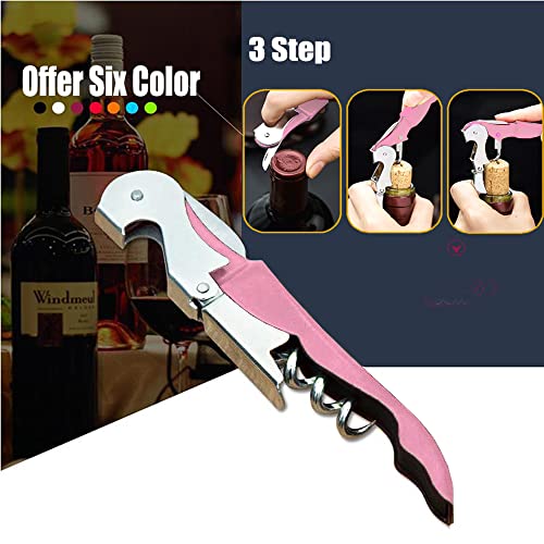 Professional Waiter Corkscrew Wine Openers Set (Pink 2 Packs)