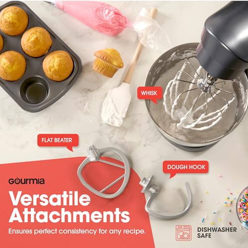 5 Quart 10 Speed Electric Stand Mixer with Bowl + Shield (5 QT)