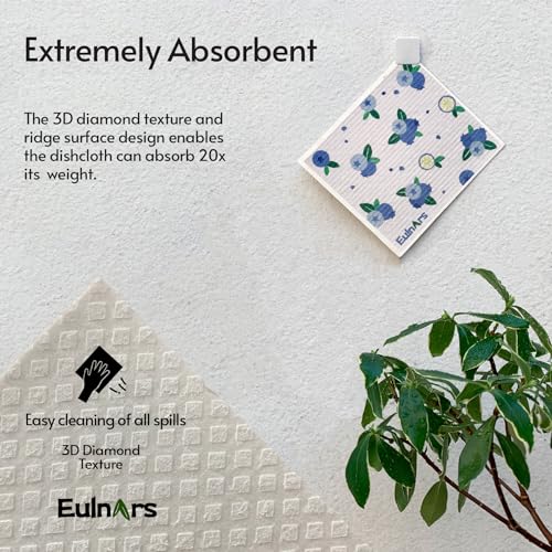 Swedish Dishcloths for Kitchen (Colorful Berries)