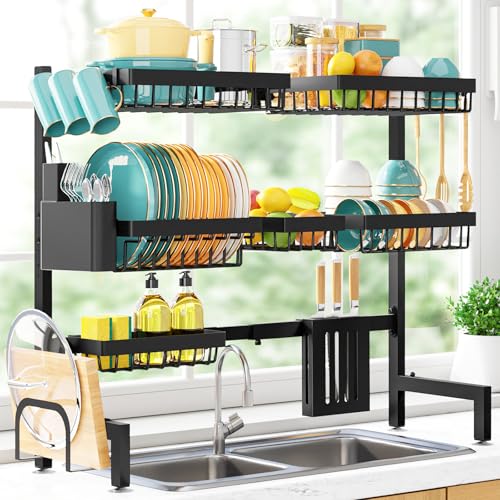 Over The Sink Dish Drying Rack (Black / Ultra - 6 Baskets)