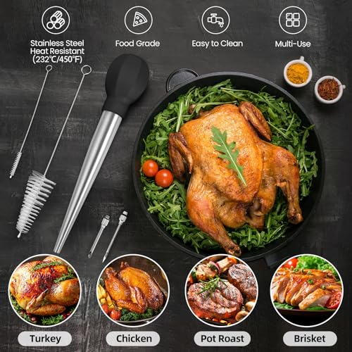 Large Turkey Baster with Cleaning Brush & Needle