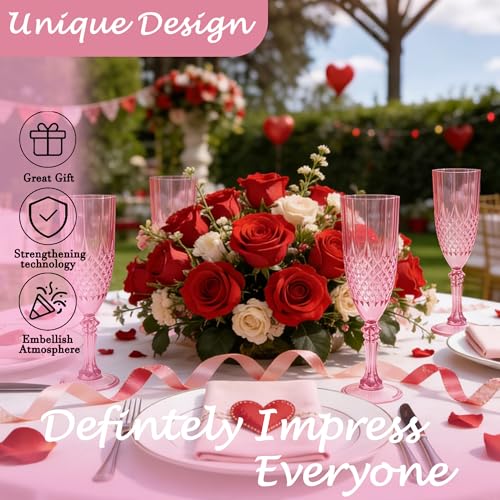 12 Pack Plastic Champagne Flutes (24 Count)