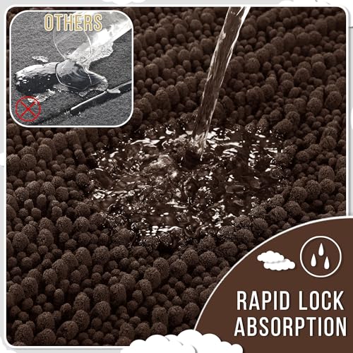 Large Bathroom Rugs Non Slip Washable 36x24 Inch