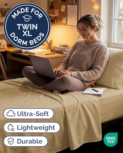 Twin XL 3 Piece Sheet Set (37 - Heathered Tan / Twin XL)