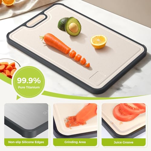 Titanium Cutting Board (Silver / Set of 3 (18" x 12.5", 15.5" x 10.5", 12" x 8.5"))