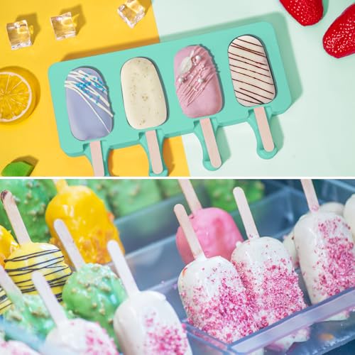 2 Pack Silicone Popsicles Molds (Green)