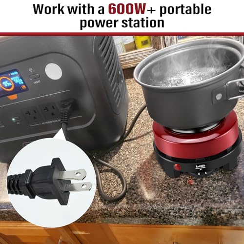 500W Mini Electric Hot Plate (Red)