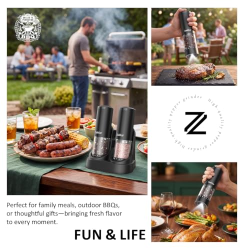 Electric Rechargeable Salt and Pepper Grinder Set (95 95)