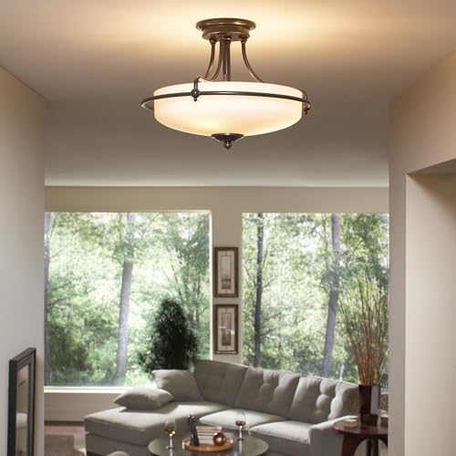 Griffin 17" Semi (3-Light / Palladian Bronze)