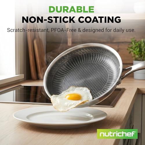 12" Stainless Steel Frying Pan with Lid (12" Frying pan / Stainless Steel)