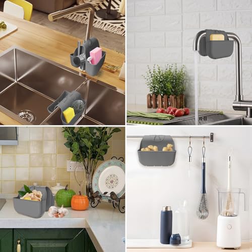 Sponge Holder for Kitchen Sink (Dark Gray)