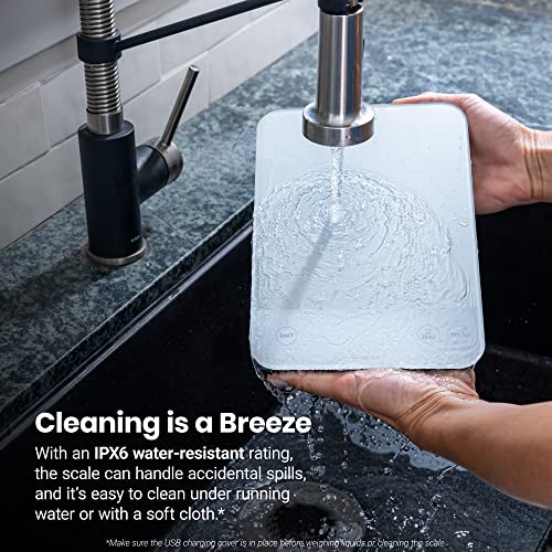 22lb Food Kitchen Scale (Achromatic White)