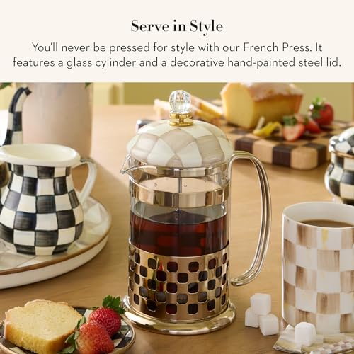 Coffee French Press (Mocha Check)