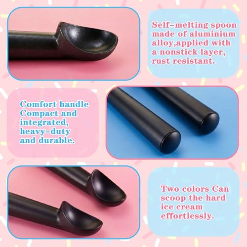 8 Pcs Ice Cream Scoop Set (Black)