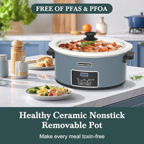 7 Quart Programmable Slow Cooker with Timer Keep Warm