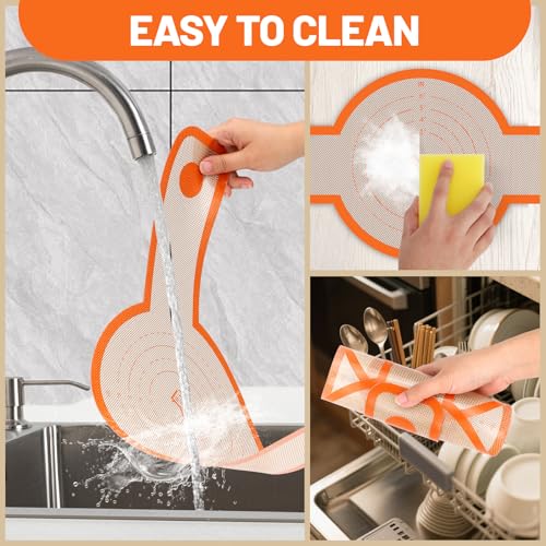 2 Pcs Silicone Bread Sling for Dutch Oven (2pcs: Orange Round)