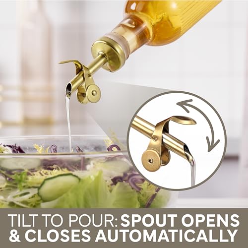 Glass Olive Oil Bottle Dispenser (Fluted / Brown)