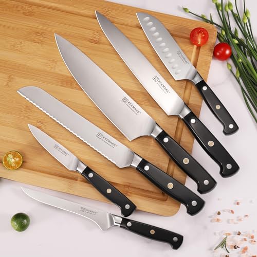 Chef Knife Set (Black 6pcs)