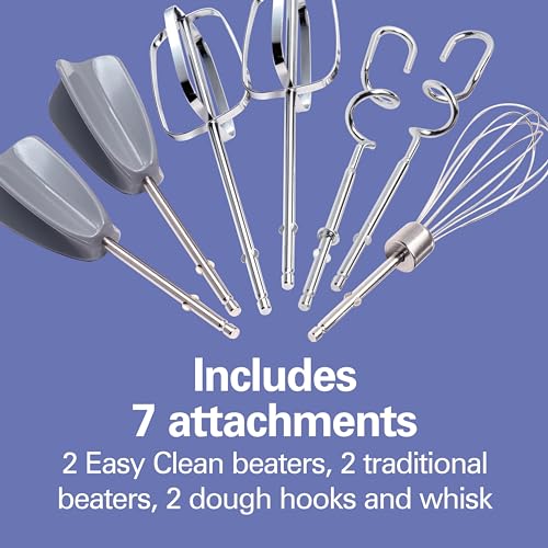 6 Speed Electric Hand Mixer With Easy Clean Beaters (White / Powerful 275 Watt Motor)