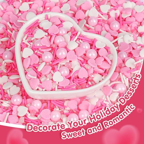 Edible Heart Pearls Sprinkles (Valentine Heart)