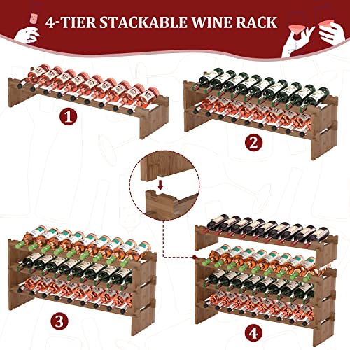 Wine Rack Freestanding Floor (Walnut)