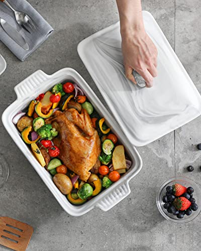 3.4 Qt Casserole Dish with Lid (3.4 QT - Marble Grey)