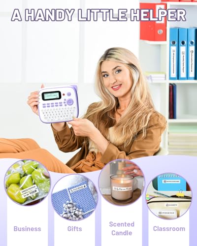D210S Label Maker Machine with (Purple)