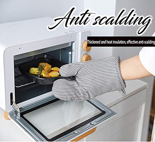 4Pcs Oven Mitts and Pot Holders (Gray)