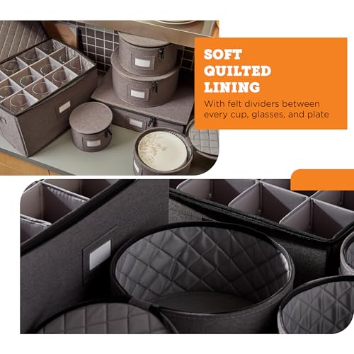 6 Piece China Storage Set (Gray / 6 Piece Hard Shell Set for China Storage)