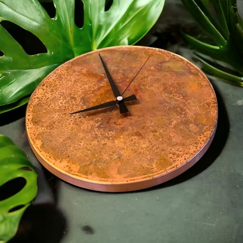 Handmade Copper Wall Clock Artisan Touch in Every Piece (Rusty Clock / 11)