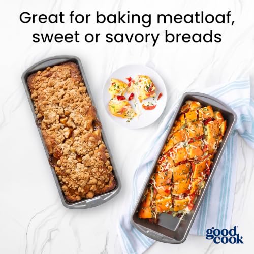 Set of 2 Extra Large 13" x 5" Nonstick Steel Bread Loaf Pans (2 Count)