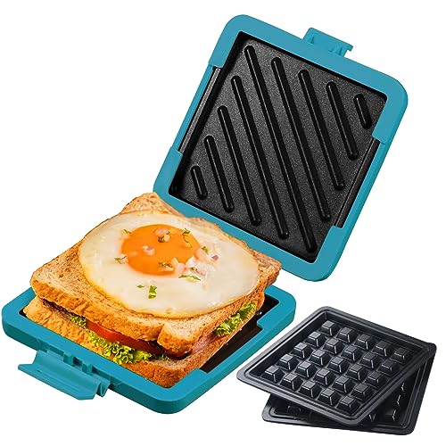 2-in-1 Microwave Sandwich Maker & Waffle Maker, Microwave Grill