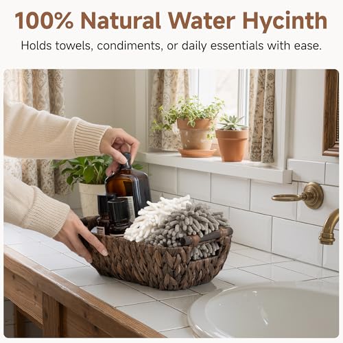 Small Wicker Baskets (Dark Brown(Water Hyacinth) / Small)