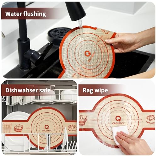 Silicone Sourdough Bread Sling Mat (2Pcs Round Red)