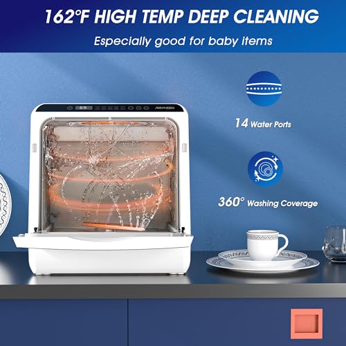 Portable Countertop Dishwasher (White & Black)
