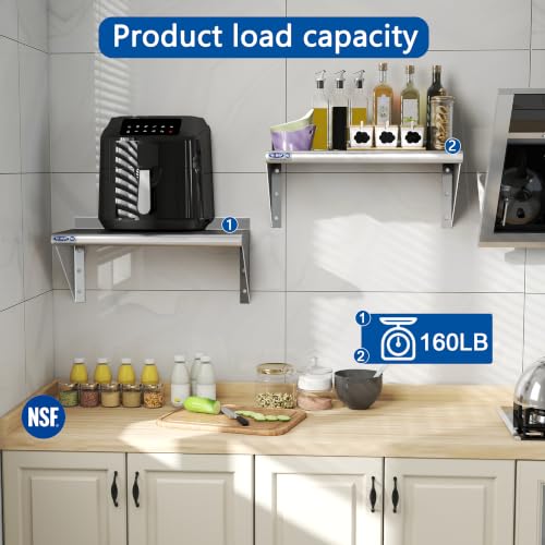 HARDURA Stainless Steel Shelf 12" X 24" (12" x 24"-2 PACKS)