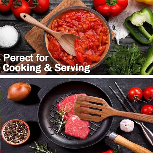 Wooden Spoons for Cooking Non (5 Piece Set)