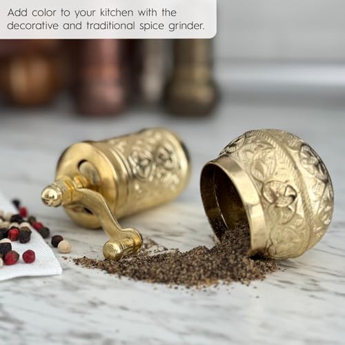 Handmade Decorative Black Pepper Grinder (Yellow)