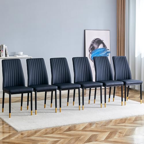 Modern Dining Chairs Set (B- Black)