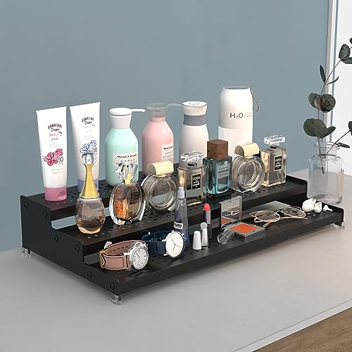 Expandable Spice Rack organizer with 3 (Black / 3 PACKS/BLACK)