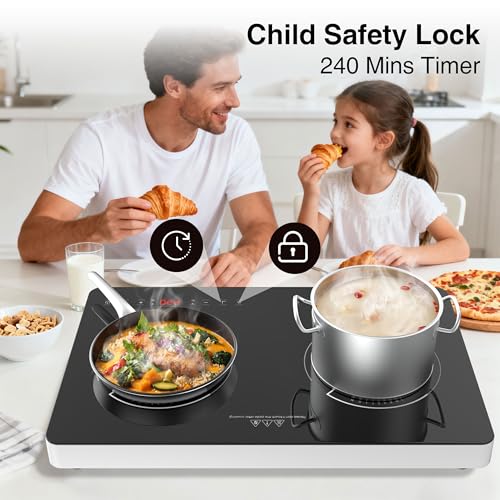Double Induction Cooktop (24 Inch Black&White)