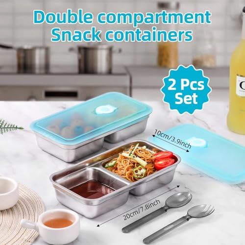 Stainless Steel Snack Containers with Lids